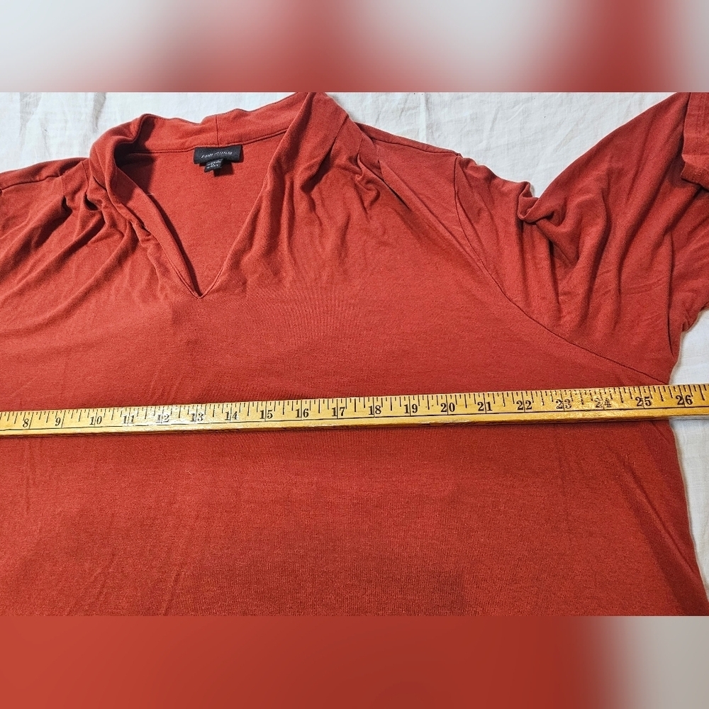 J. Jill Women's Rust Long Sleeve Blouse  SIZE 3X - Picture 3 of 5